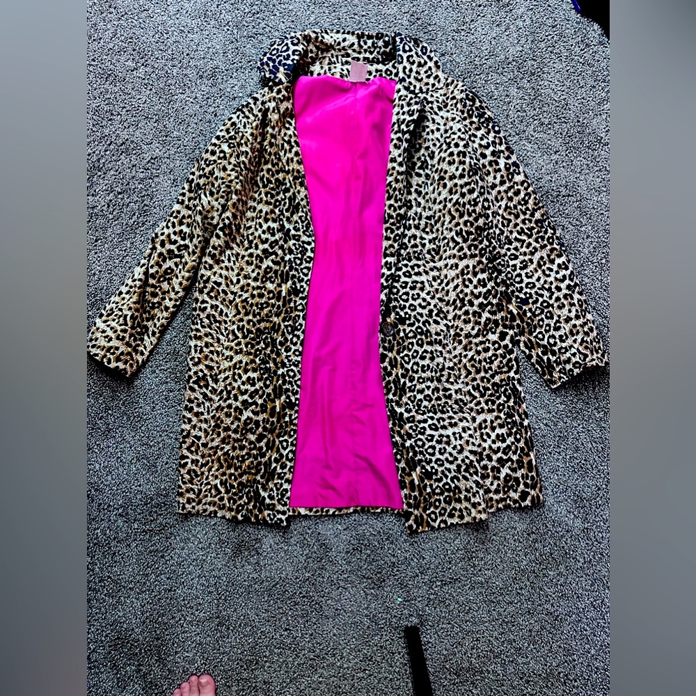 Vintage Leopard print trenchcoat